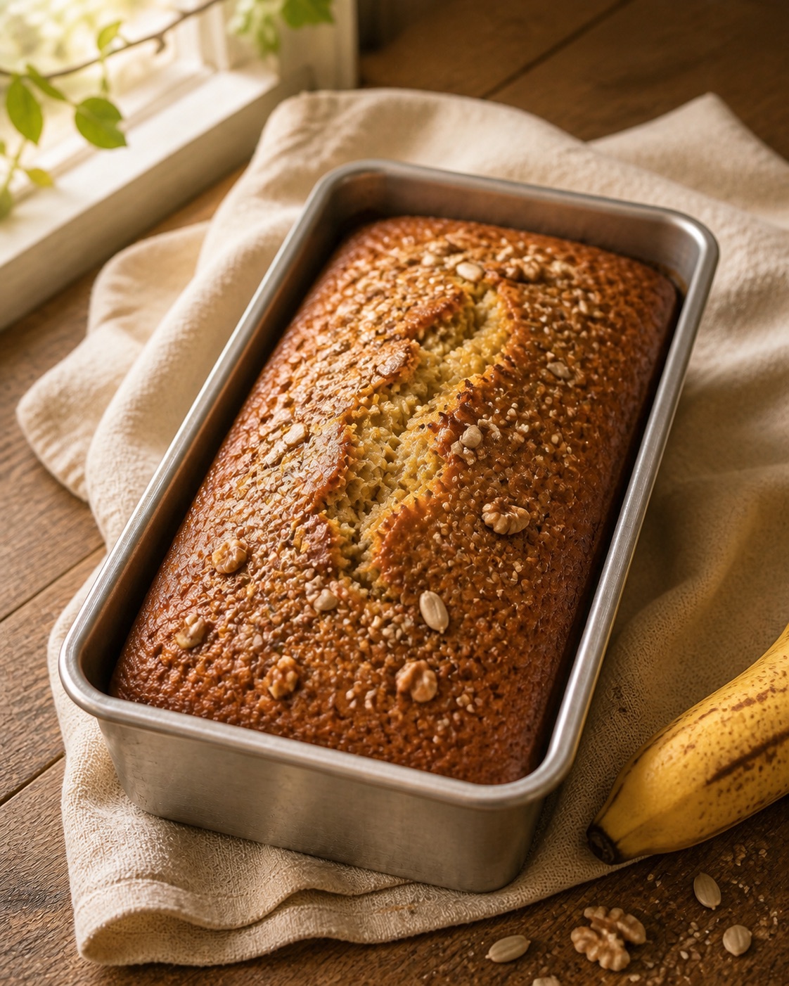 Budín SONMI de Banana y semillas